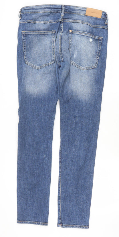 Womens UK Size 34 in H&M Slim Fit Skinny Blue Jeans