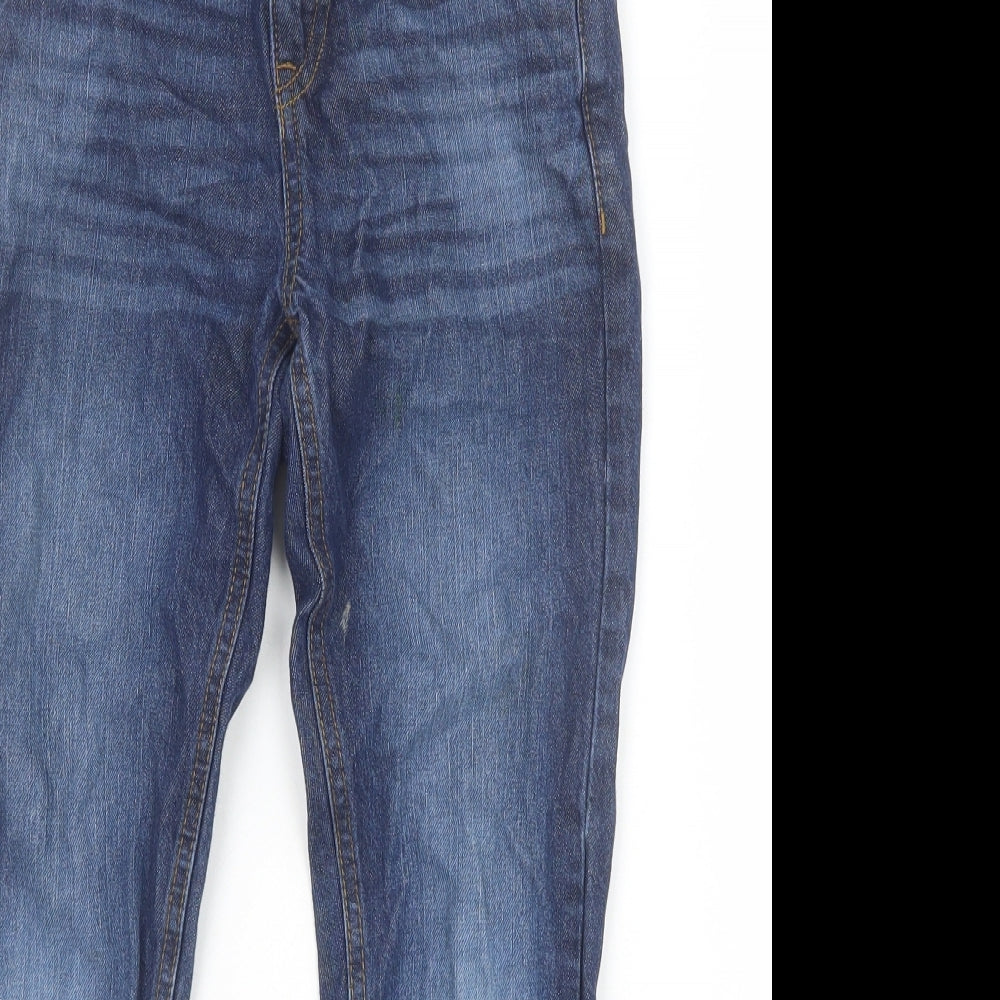 Debenhams Boys Blue 100% Cotton Tapered Jeans Size 9 Months Regular Zip
