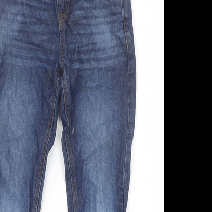 Debenhams Boys Blue 100% Cotton Tapered Jeans Size 9 Months Regular Zip