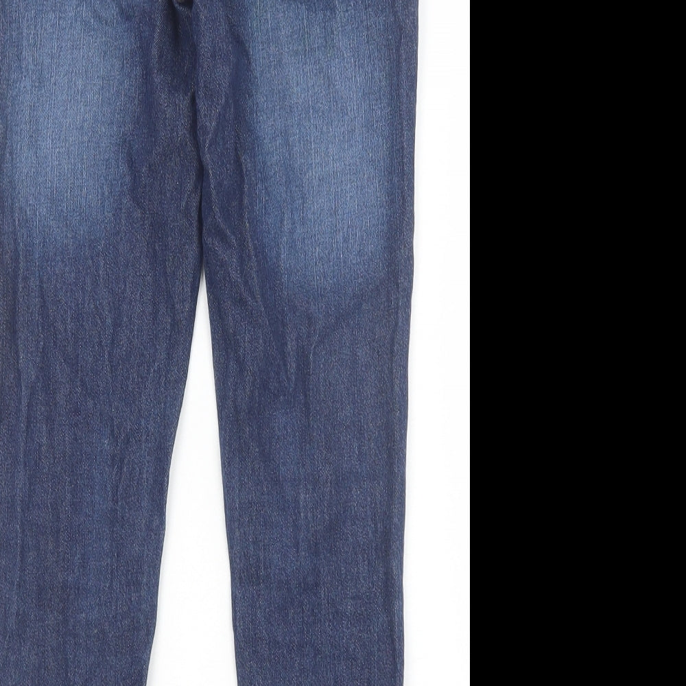 Debenhams Boys Blue 100% Cotton Tapered Jeans Size 9 Months Regular Zip