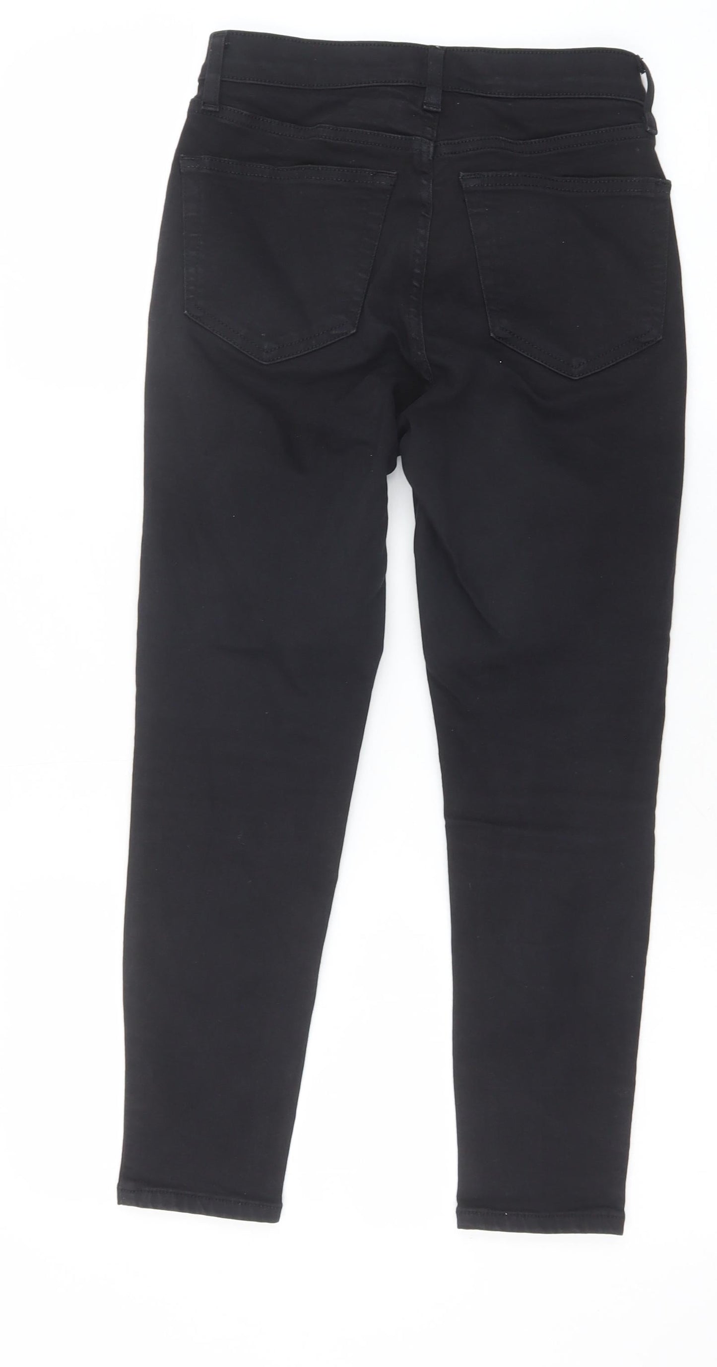 Topshop Womens Black Cotton Skinny Jeans Size 26 in Regular Zip