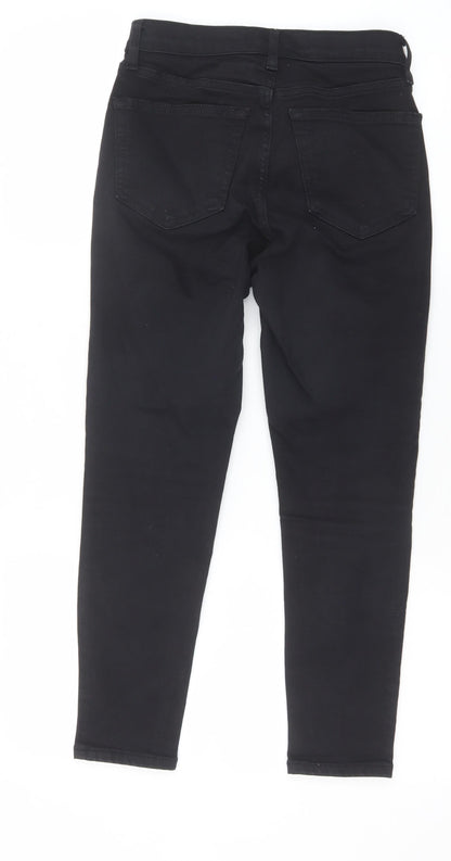 Topshop Womens Black Cotton Skinny Jeans Size 26 in Regular Zip