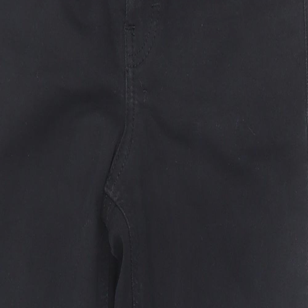 Topshop Womens Black Cotton Skinny Jeans Size 26 in Regular Zip