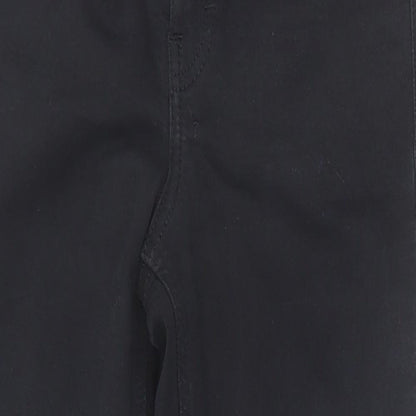 Topshop Womens Black Cotton Skinny Jeans Size 26 in Regular Zip