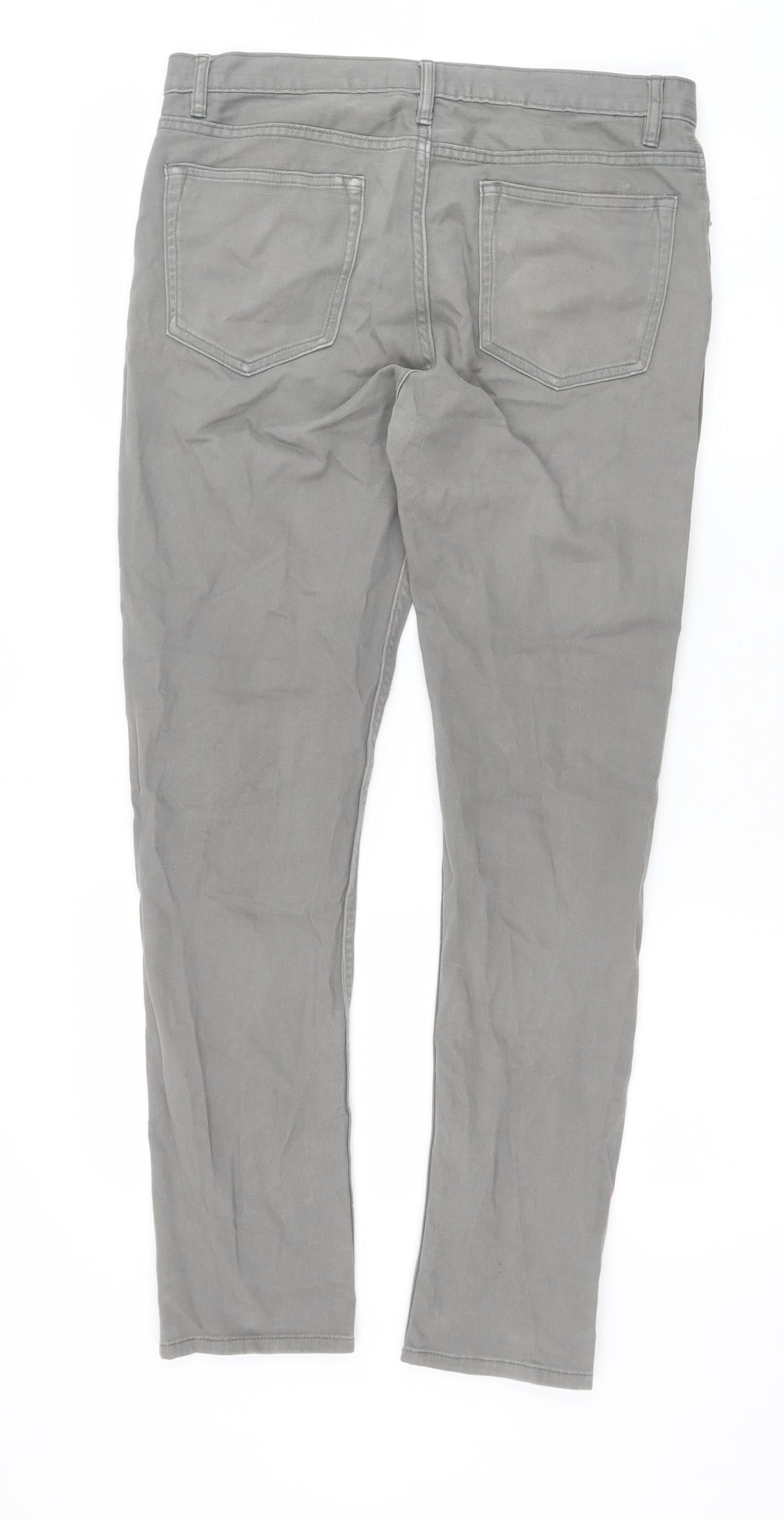 Womens UK Size 29 in H&M Slim Fit Straight Grey Jeans