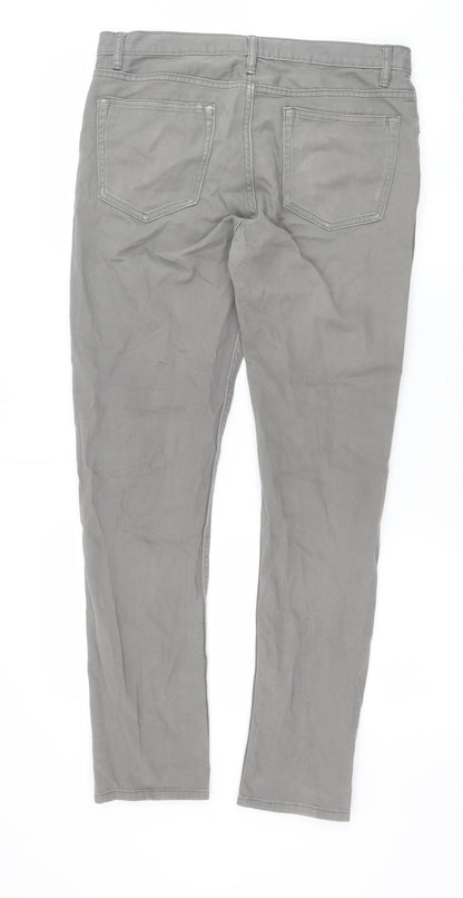 Womens UK Size 29 in H&M Slim Fit Straight Grey Jeans