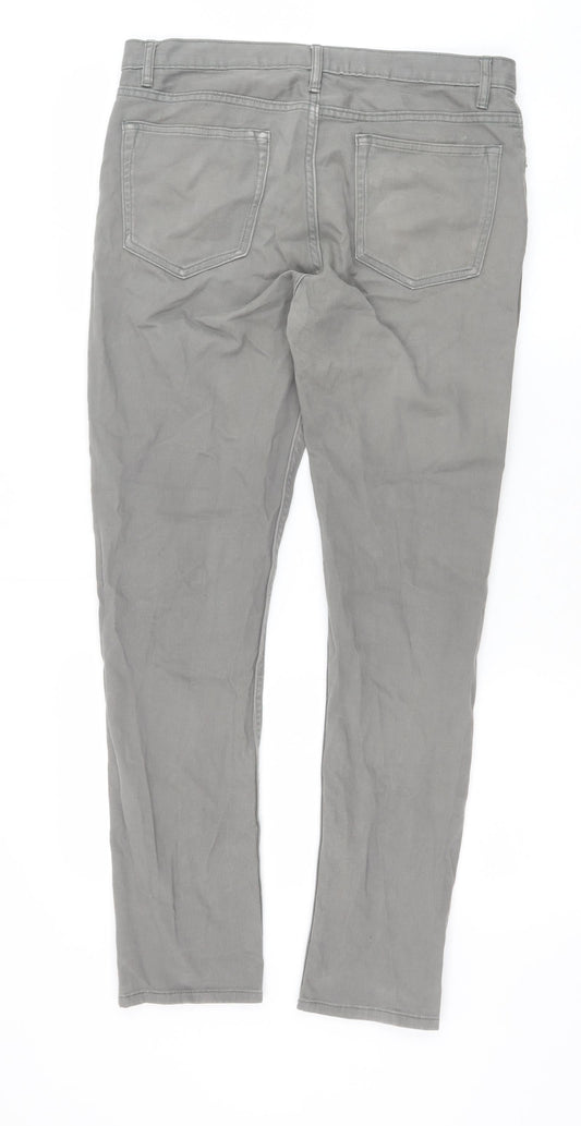 Womens UK Size 29 in H&M Slim Fit Straight Grey Jeans