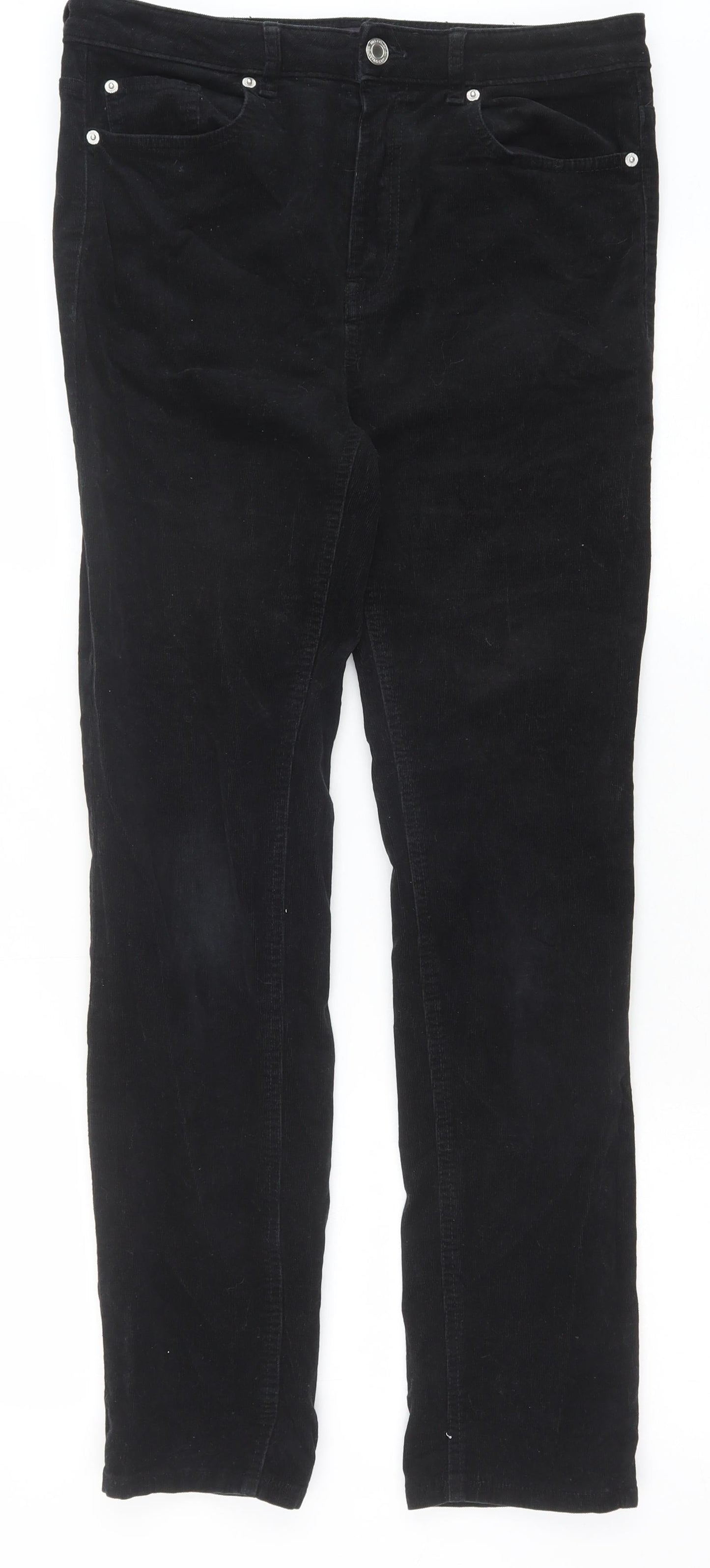 Womens UK Size 12 Marks and Spencer Regular Fit  Black Trousers