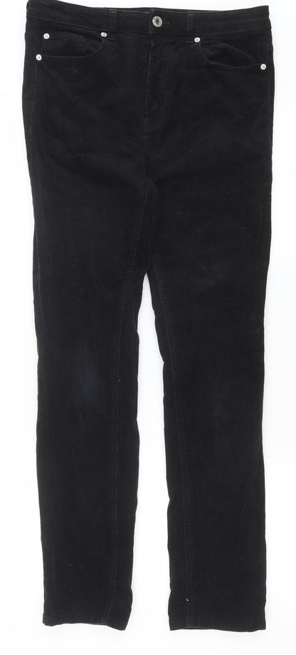 Womens UK Size 12 Marks and Spencer Regular Fit  Black Trousers