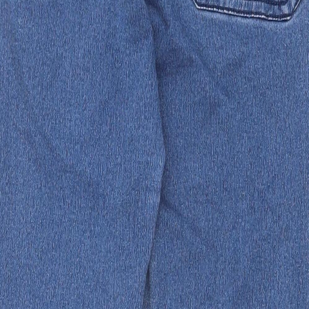 a.k.a CHIC Womens Blue Cotton Skinny Jeans Size 32 in Slim Zip