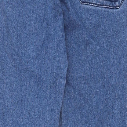 a.k.a CHIC Womens Blue Cotton Skinny Jeans Size 32 in Slim Zip