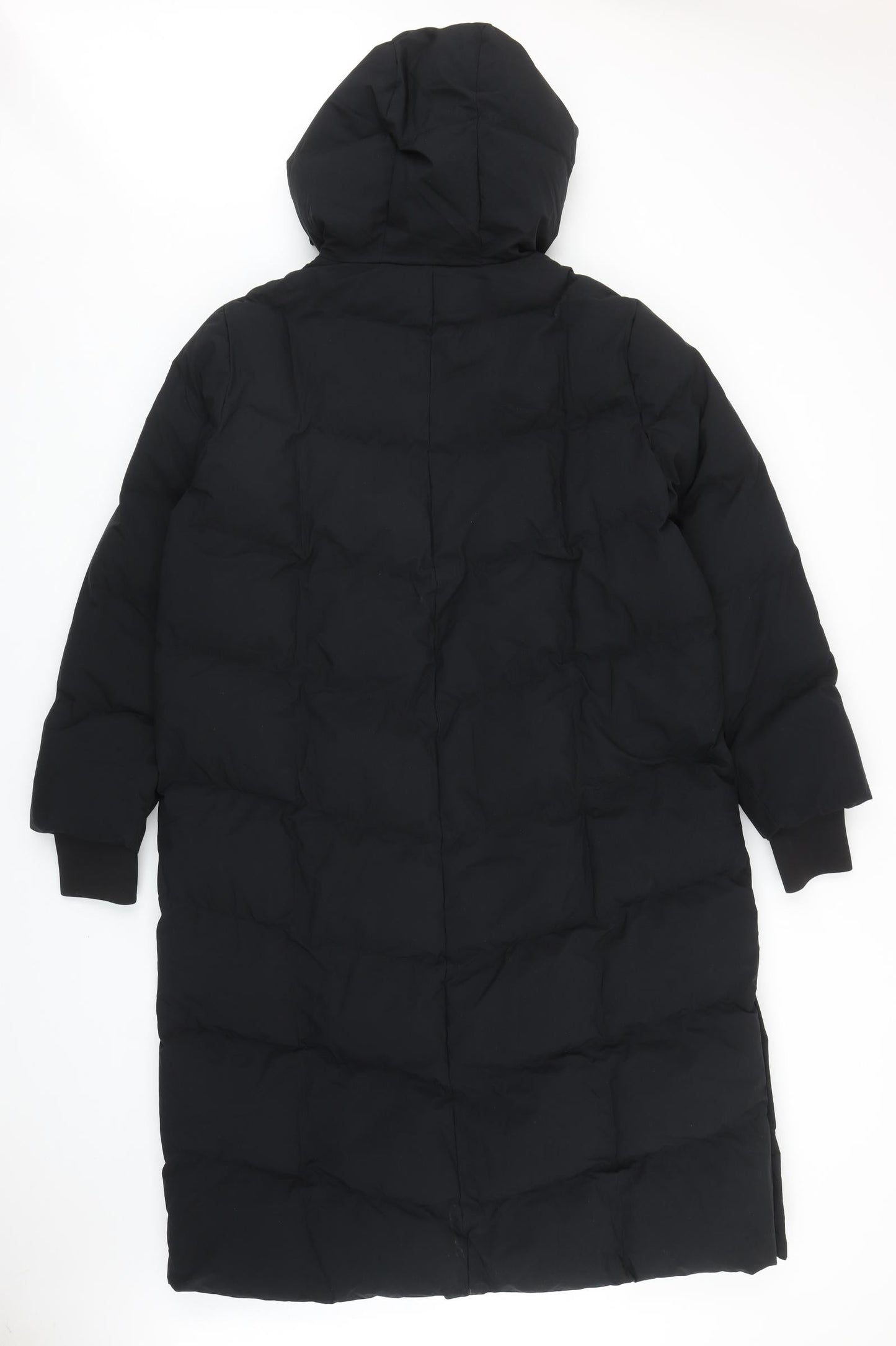 Womens UK Size 14 Marks and Spencer Black Quilted Coat