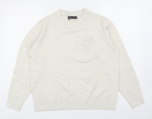 Womens UK Size M Marks and Spencer Ivory Pullover Jumper