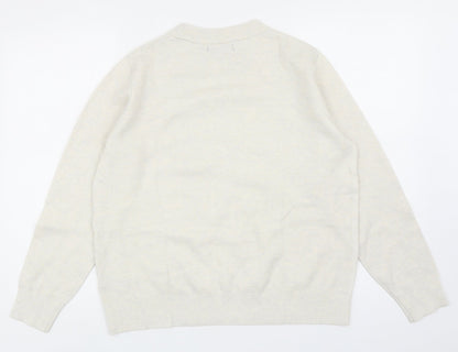 Womens UK Size M Marks and Spencer Ivory Pullover Jumper