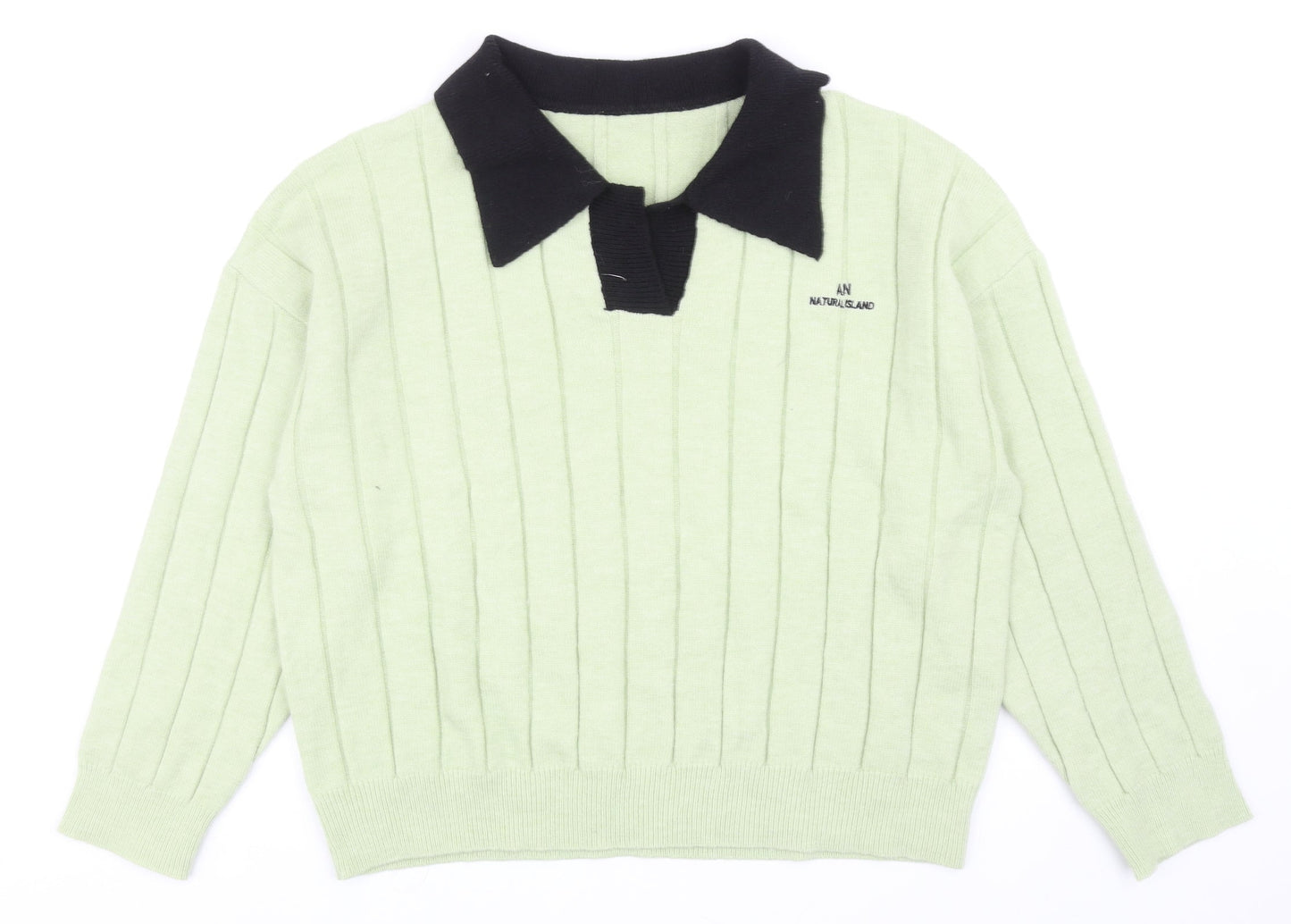 Womens UK Size XL Dazy Green Pullover Jumper