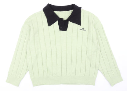 Womens UK Size XL Dazy Green Pullover Jumper