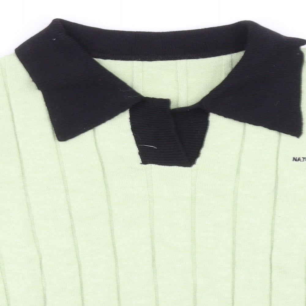 Womens UK Size XL Dazy Green Pullover Jumper