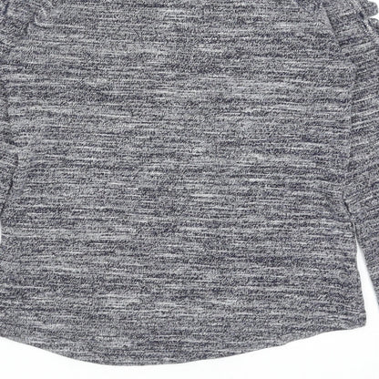 SheIn Womens Grey Boat Neck Polyester Pullover Jumper Size XS - Shoulder Detail