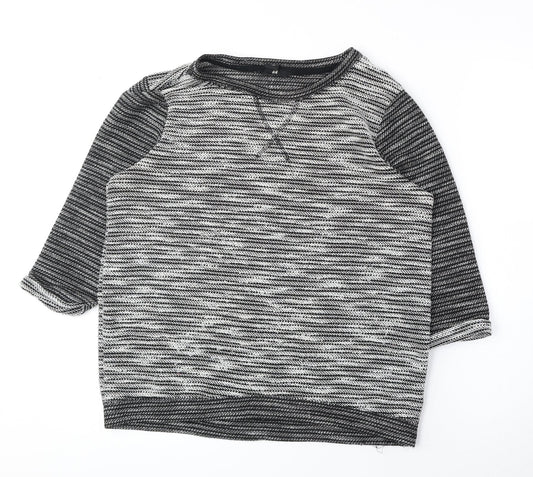 Primark Womens Grey Round Neck Acrylic Pullover Jumper Size S