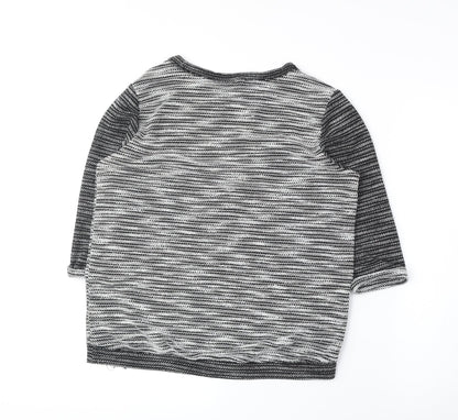 Primark Womens Grey Round Neck Acrylic Pullover Jumper Size S