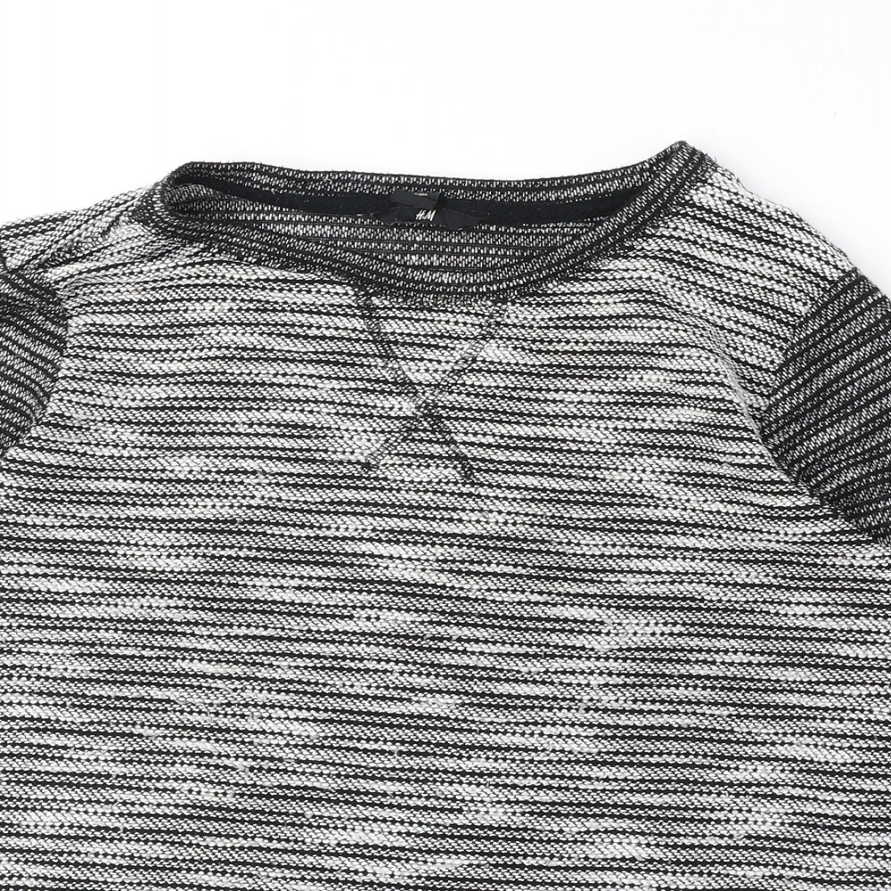 Primark Womens Grey Round Neck Acrylic Pullover Jumper Size S