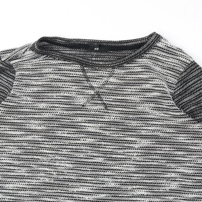 Primark Womens Grey Round Neck Acrylic Pullover Jumper Size S