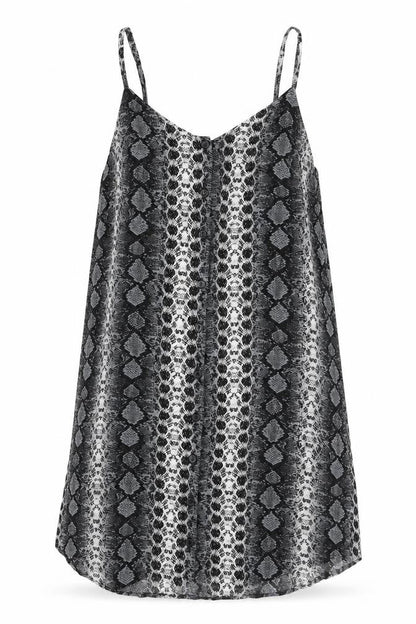 H&M Womens Grey Geometric Polyester Tank Dress Size 8 V-Neck Pullover