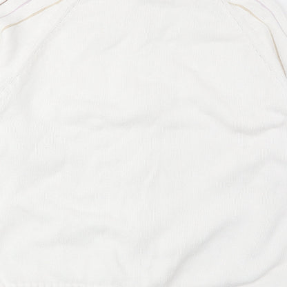 Alice Callini Womens White High Neck Acrylic Full Zip Jumper Size 16