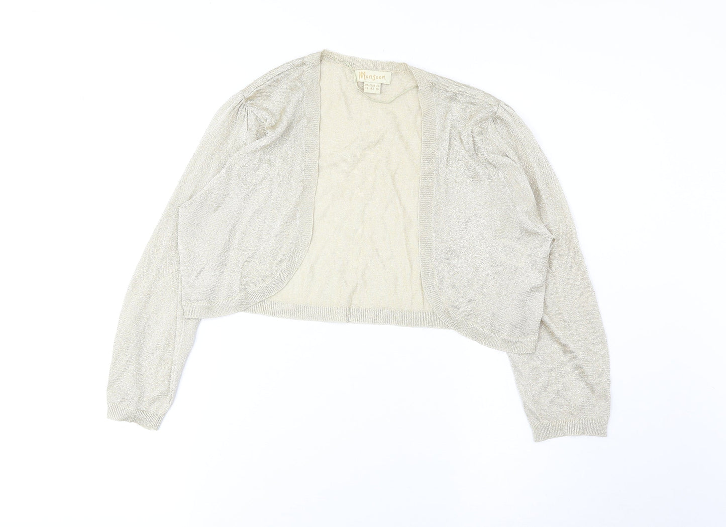 Womens UK Size 14 Monsoon Gold Cardigan Jumper