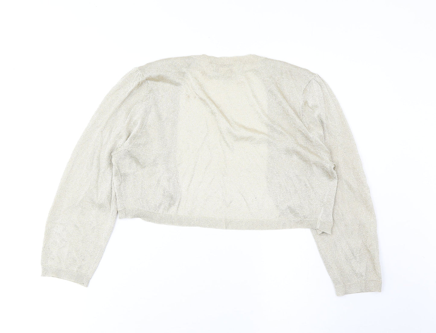 Womens UK Size 14 Monsoon Gold Cardigan Jumper