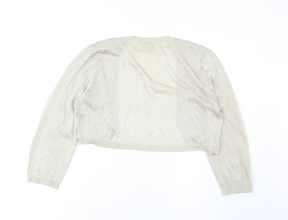 Womens UK Size 14 Monsoon Gold Cardigan Jumper