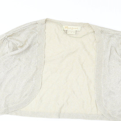 Womens UK Size 14 Monsoon Gold Cardigan Jumper