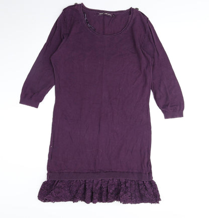 Womens UK Size 12 NEXT Purple Tunic Blouse