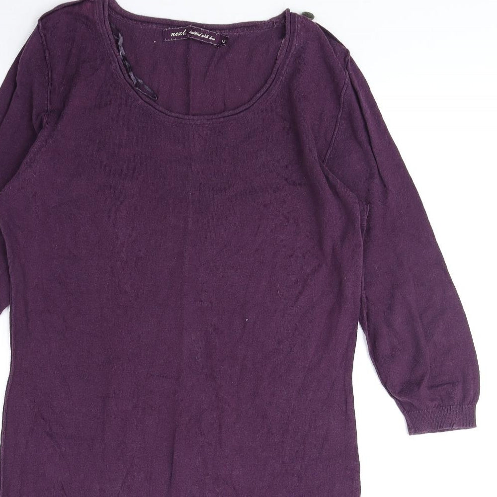 Womens UK Size 12 NEXT Purple Tunic Blouse