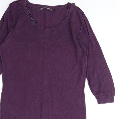 Womens UK Size 12 NEXT Purple Tunic Blouse