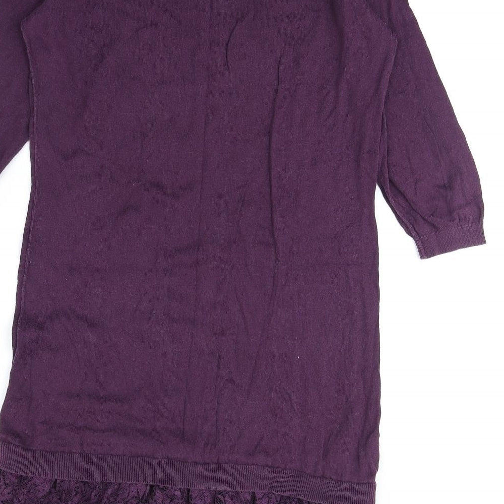 Womens UK Size 12 NEXT Purple Tunic Blouse