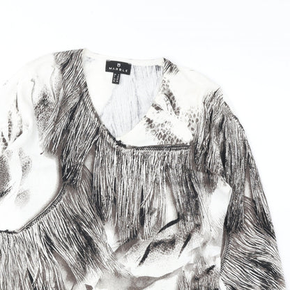Womens UK Size XS Marble Brown Pullover Jumper