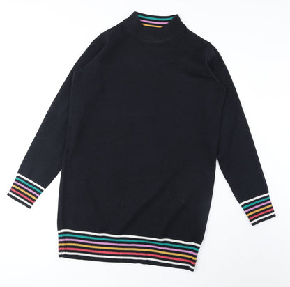 TU Womens Blue High Neck Acrylic Tunic Jumper Size 6