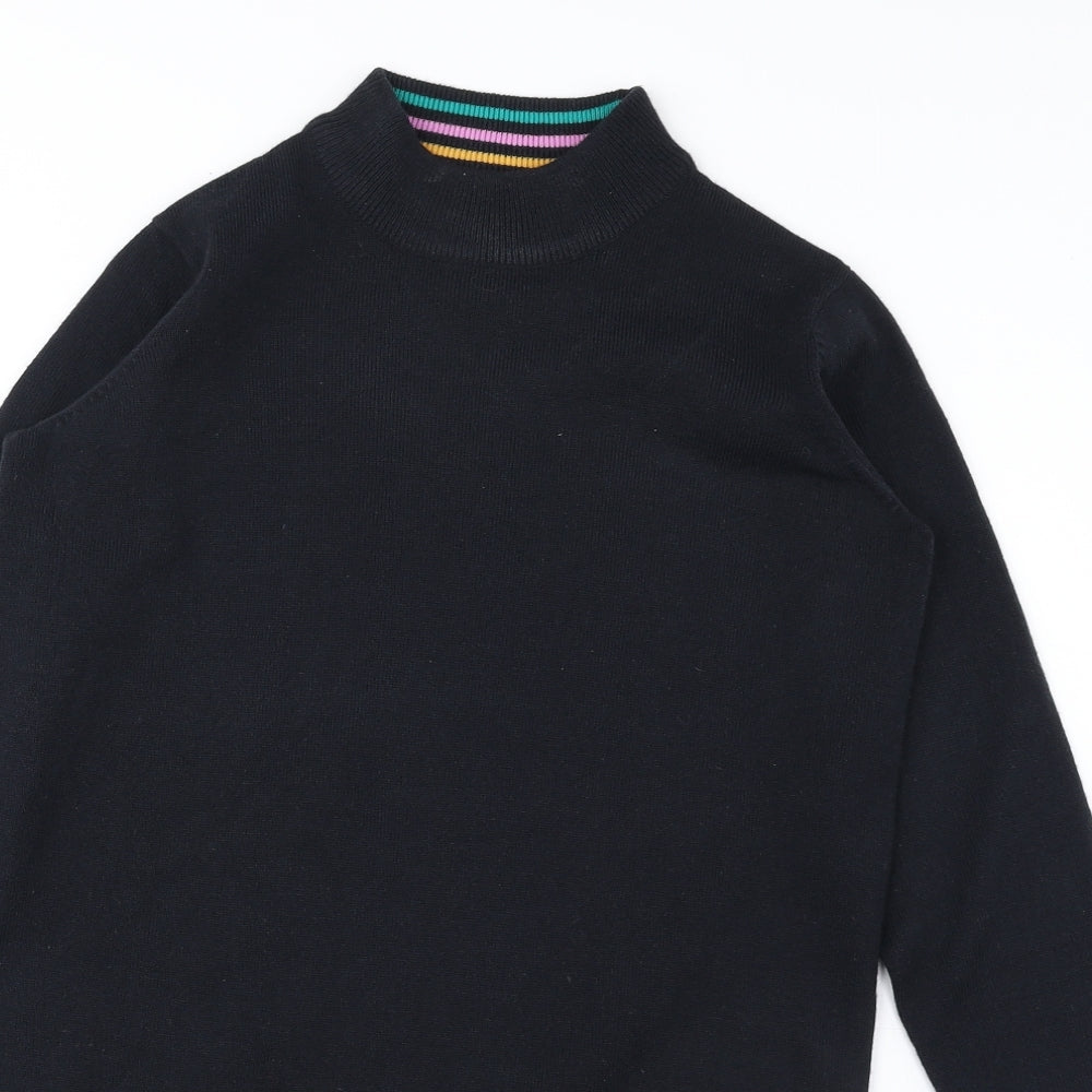 TU Womens Blue High Neck Acrylic Tunic Jumper Size 6