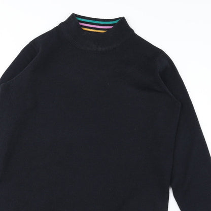 TU Womens Blue High Neck Acrylic Tunic Jumper Size 6