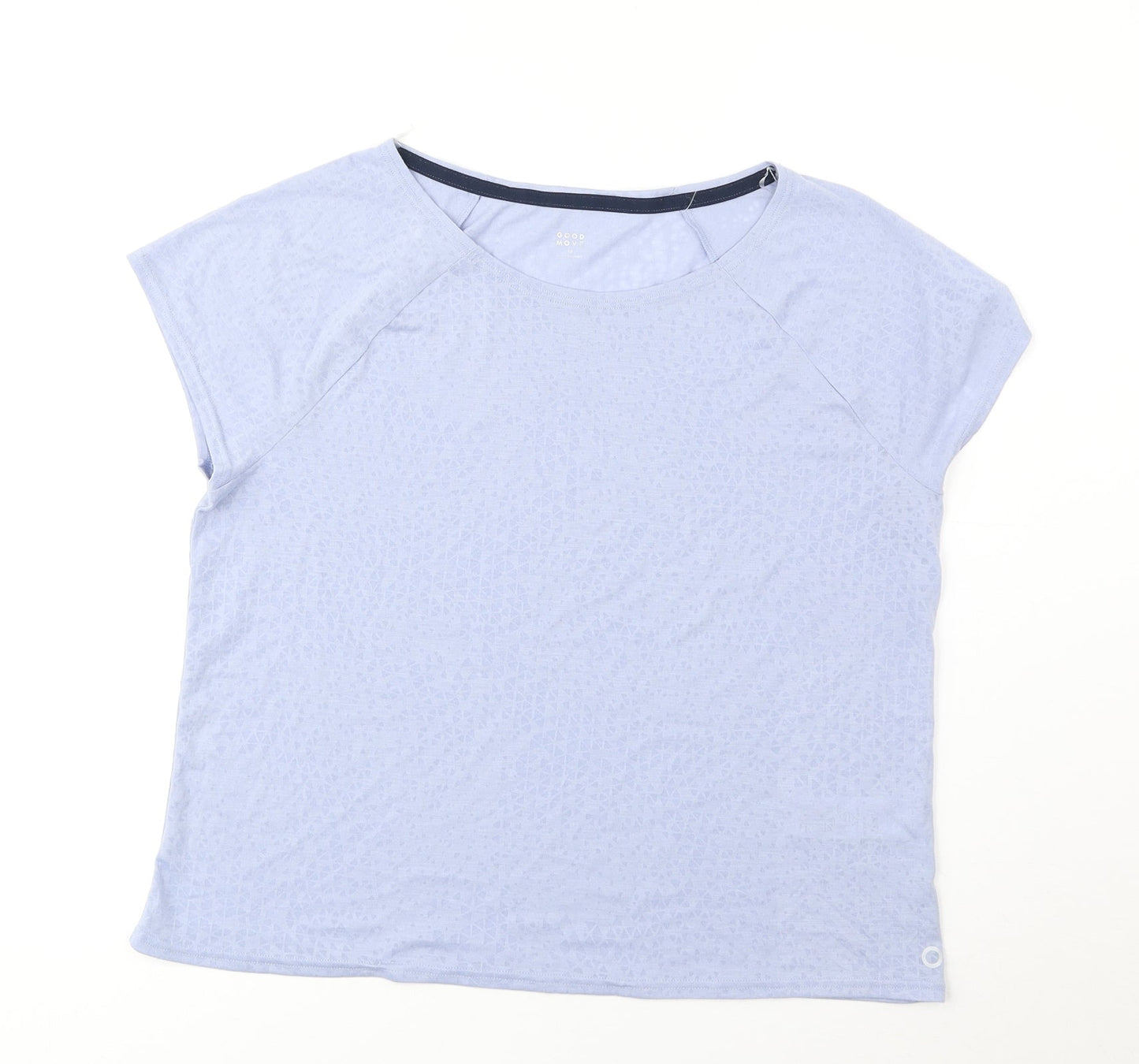 Womens UK Size 10 Marks and Spencer Blue Basic T-Shirt