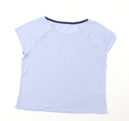 Womens UK Size 10 Marks and Spencer Blue Basic T-Shirt