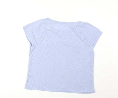 Womens UK Size 10 Marks and Spencer Blue Basic T-Shirt