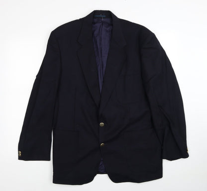 First Impressions Mens Blue Wool Jacket Suit Jacket Size 44 Regular