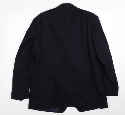 First Impressions Mens Blue Wool Jacket Suit Jacket Size 44 Regular