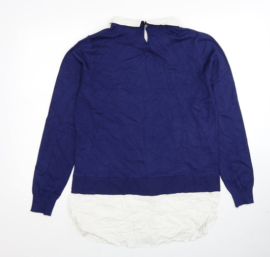 Womens UK Size L QED London Blue Pullover Jumper