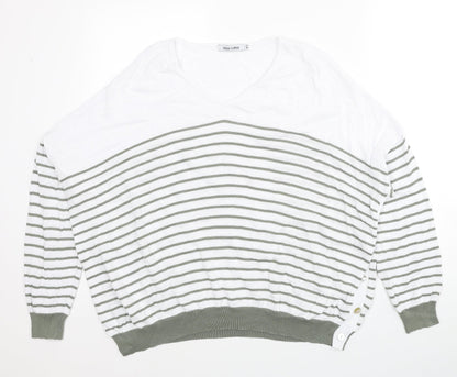 Womens UK Size 18 Alice Collins White Pullover Jumper