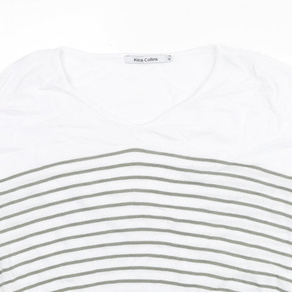 Womens UK Size 18 Alice Collins White Pullover Jumper
