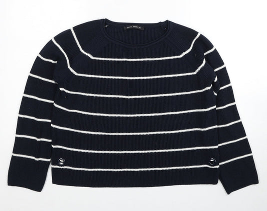 Womens UK Size 10 Betty Barclay Blue Pullover Jumper