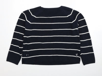 Womens UK Size 10 Betty Barclay Blue Pullover Jumper